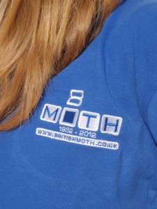 British Moth 80th Anniversary Polo shirt (detail)